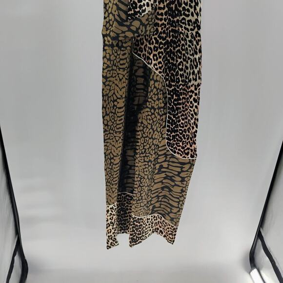 Ganni Mullin Georgette Leopard Print Wrap Jumpsuit Size 38 - Picture 9 of 16